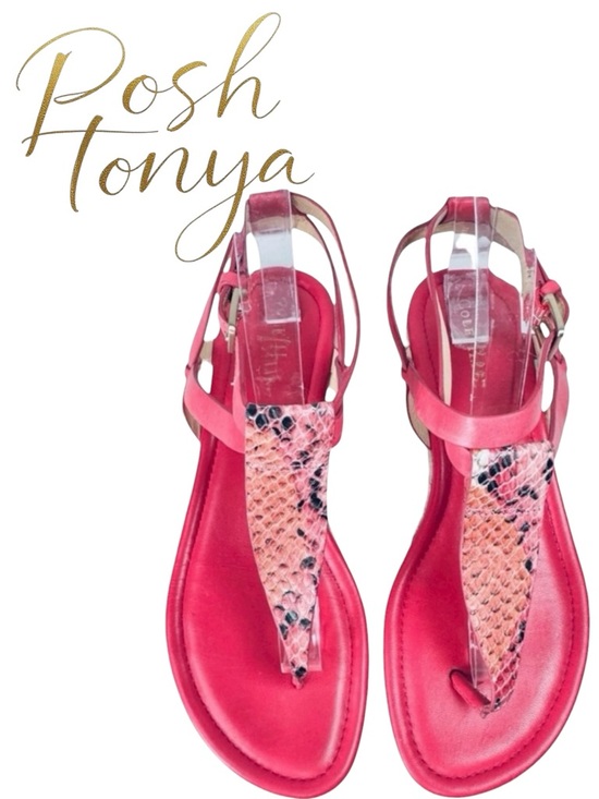 Cole Haan Shoes - Cole Haan Grove Leather Espadrille Sandals Pink Python Snake Size 6 Coastal Boho